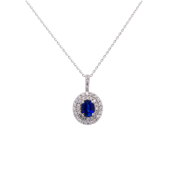 White Sapphire Palace Trio Pendant Necklace main image 1