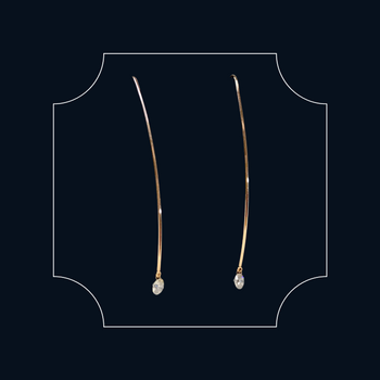 18ct Rose Gold Levitare Diamond (large) Hook Earrings