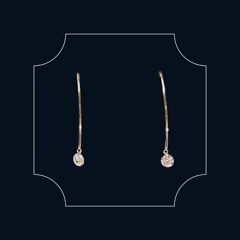 18ct Rose Gold Levitare Diamond (small) Hook Earrings