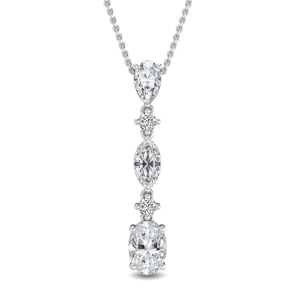 LINDA 0.55-1.00ct Diamond Solitaire Necklace Yellow Gold 99922902045