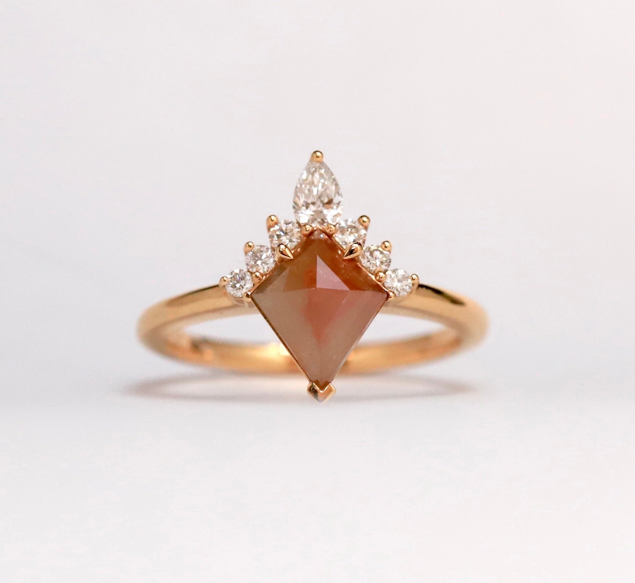 18ct White Gold 0.30ct Pavé Set Crown Shaped Diamond Ring