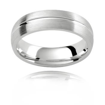 Men's grooved wedding band online