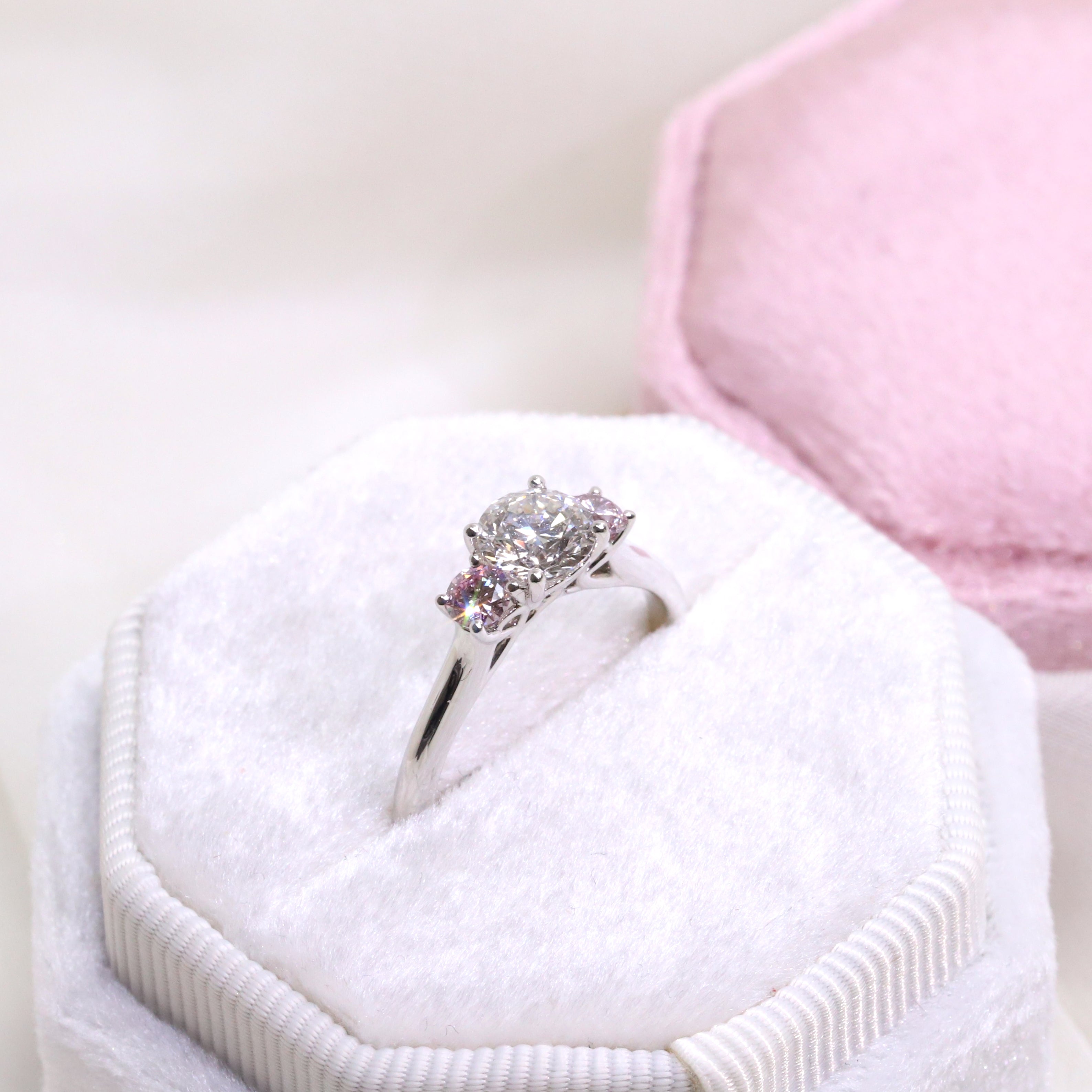 SHANI - 2.50 carat Fancy Vivid Pink Princess Cut Halo Diamond Engagement  Ring - Kosher Diamonds